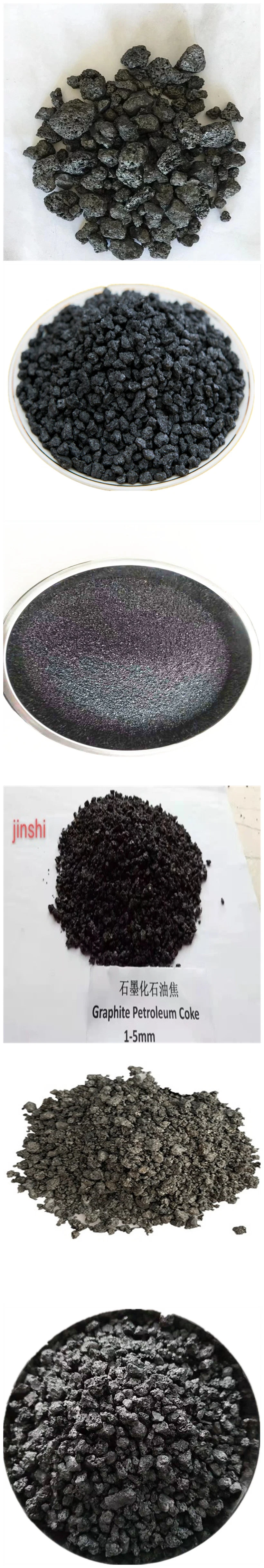 Iron Casting Carbon Raiser Low Sulfur Graphitized Pet Coke Graphite Petroleum Coke 1-4mm 98.5%