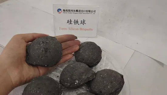 Environmentally Friendly Ferro Silicon Briquette Si60 Si65 Si70 Ball 10