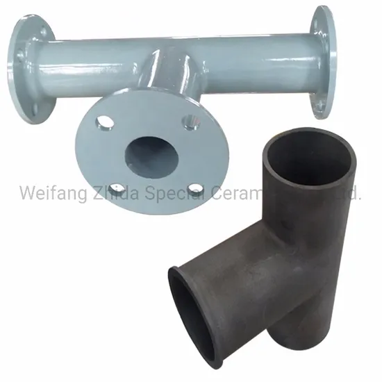 Customizable Sisic / Rbsic Lined High Hardness Elbow 